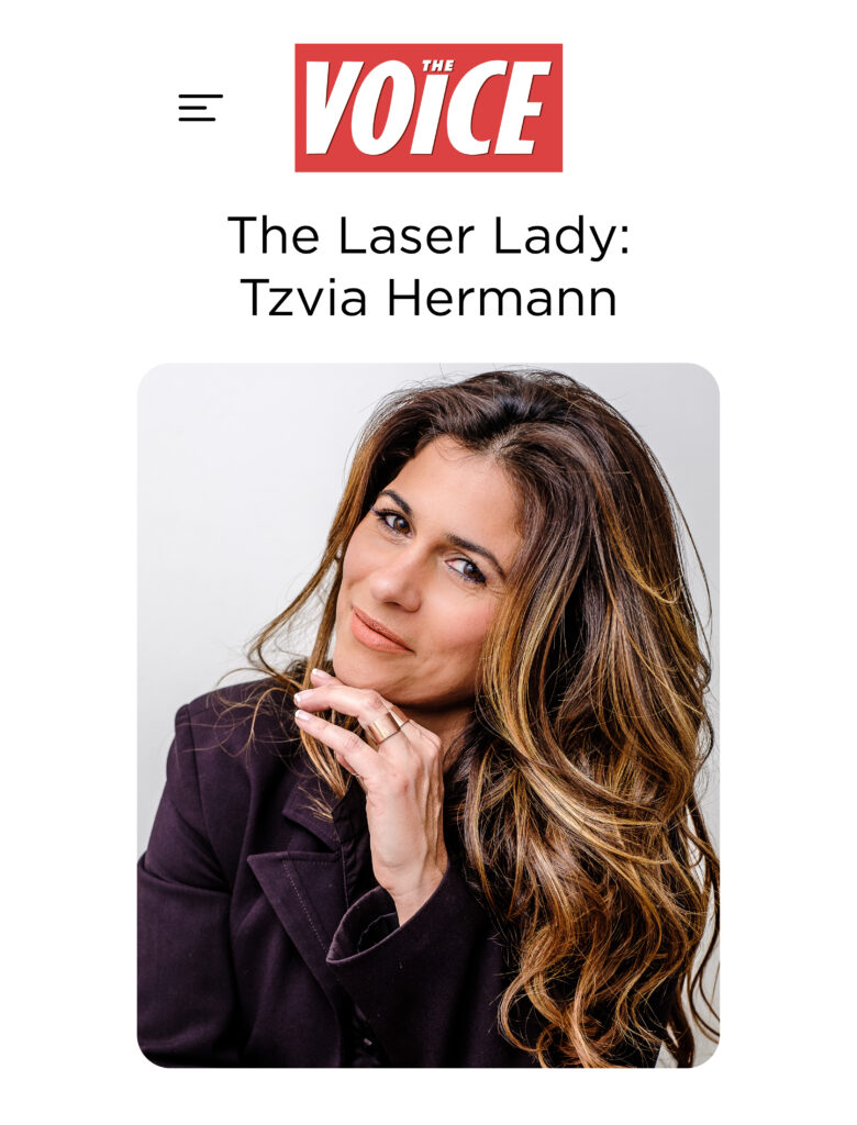 Image of Tzvia Hermann from 'The Voice' newspaper article