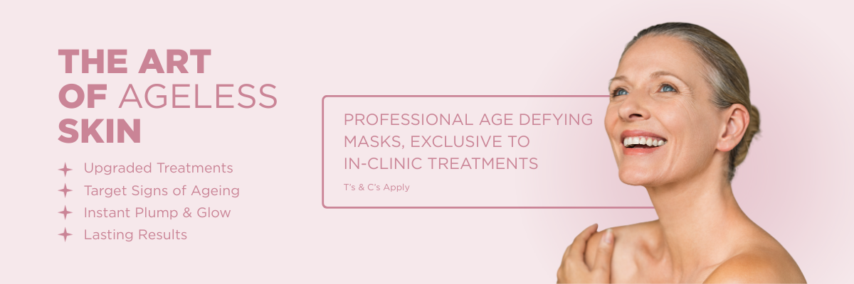 The Art of Ageless Skin - the Professional age defying masks, exclusive to in-clinic treatments. Upgraded treatments, target signs of ageing, instand plump and glow, with lasting results